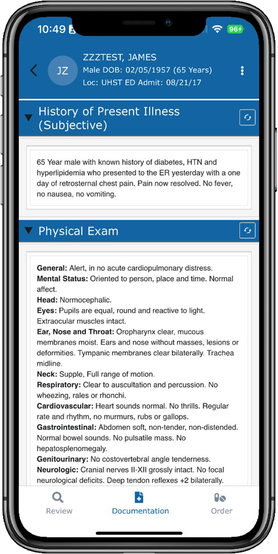 Crossings Mobile Application Documentation Screen 1