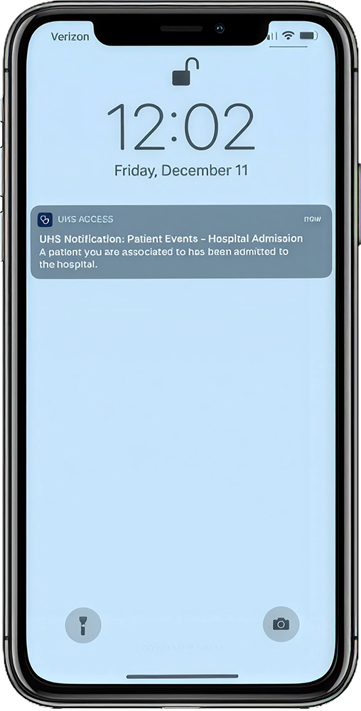 Crossings Mobile Application Notifications Screen 1